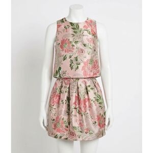 NEW CARA CARA taryn mini skirt in jacquard pink flower